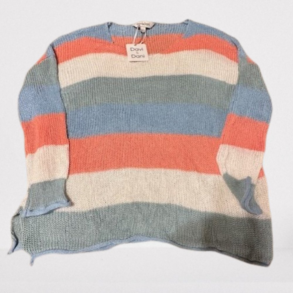 Davi & Dani Pastel Color Block Knit Sweater 4058 … - image 4